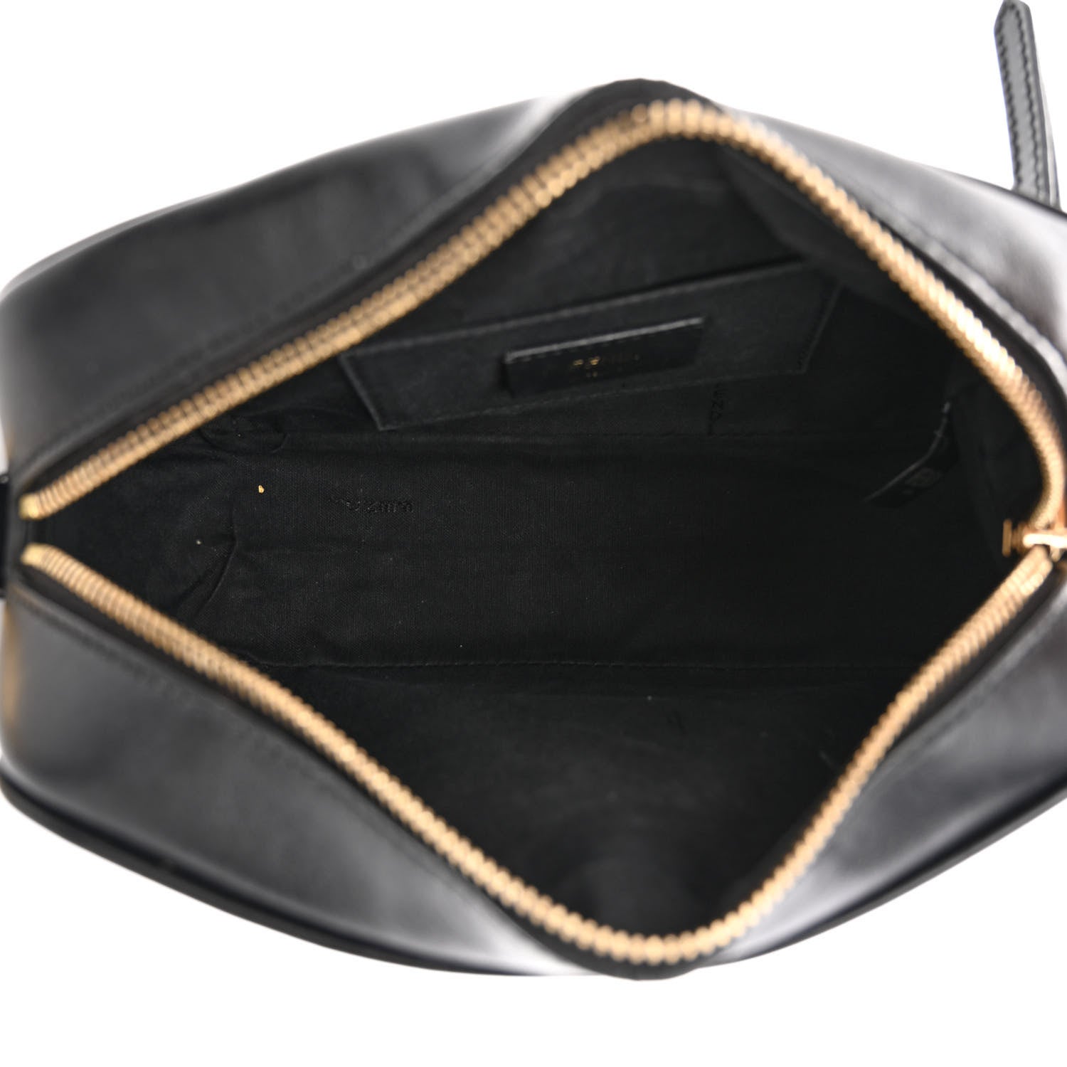 Fendi Glazed Fabric Vitello Century F is Fendi FF 1974 Stamp Patch Camera Case Mogano Panna Black 5 of 10