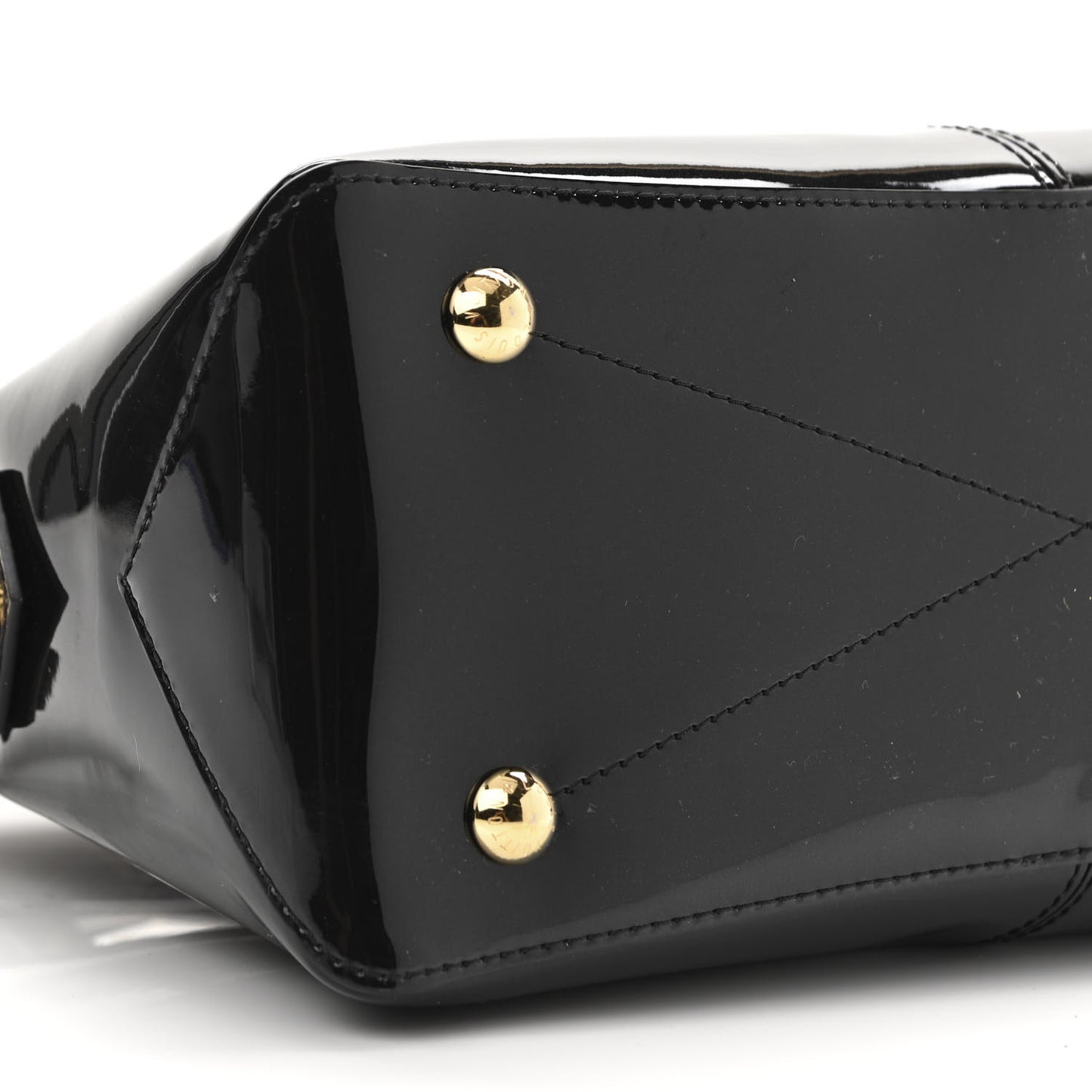 Patent Calfskin Miroir Tote Black