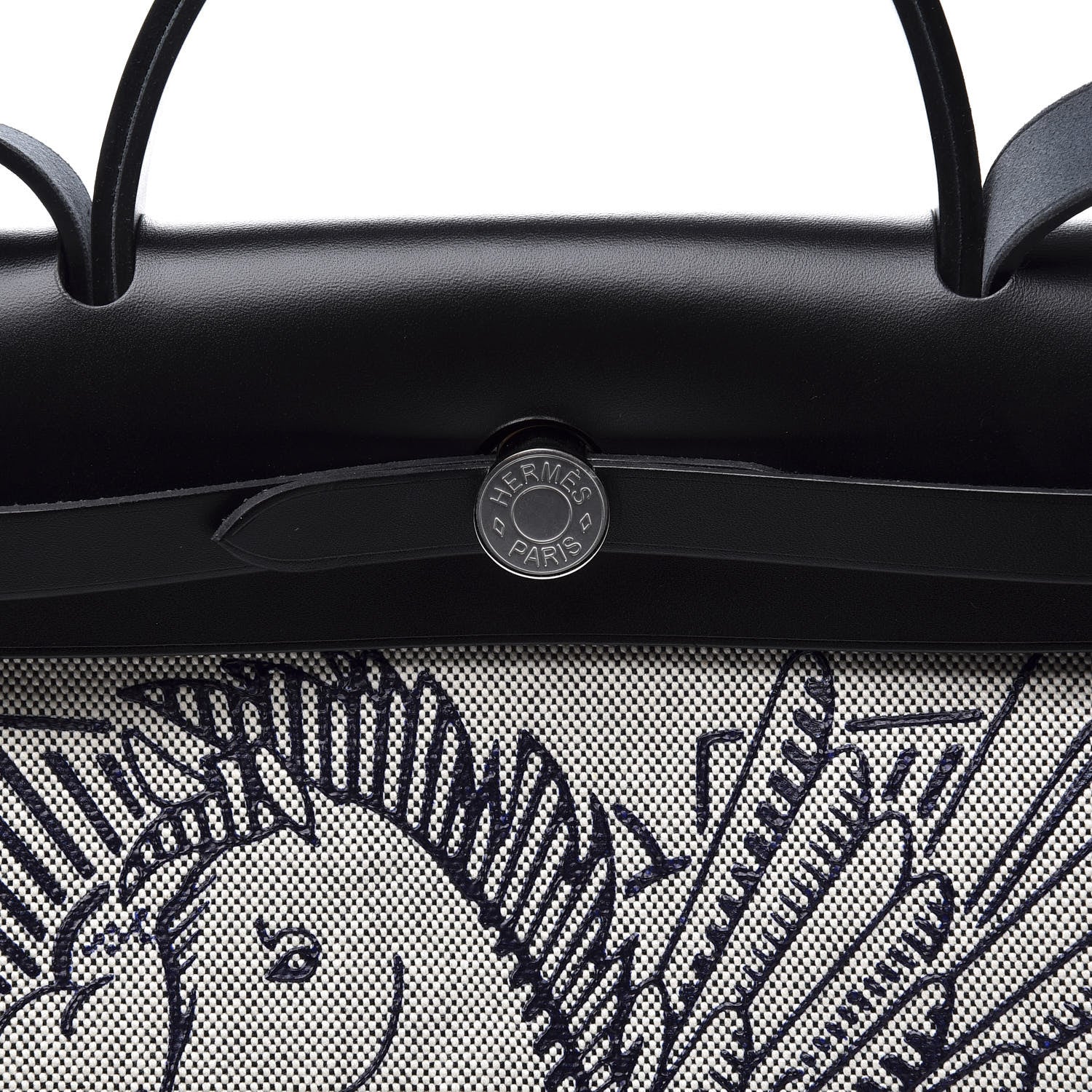 Hermes Vache Hunter Toile Pegase Pop Herbag Zip Retourne 31 PM Bleu Indigo 9 of 10