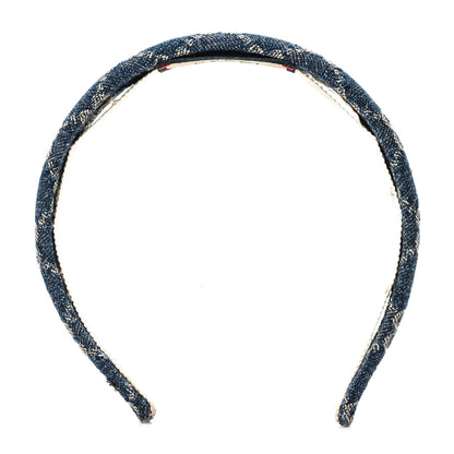 Gucci Denim Monogram Headband 1 of 6