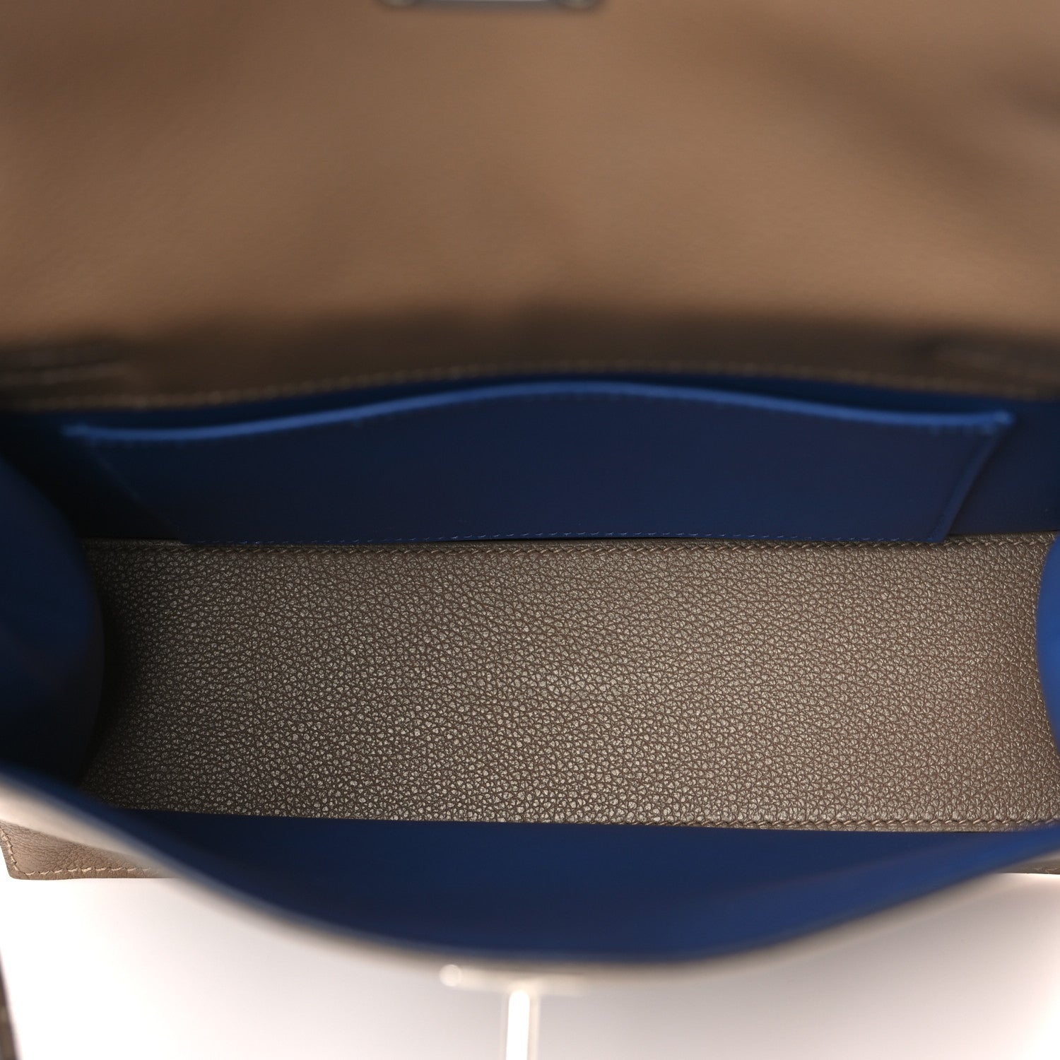 Hermes Evercolor Verso Kelly Danse II Belt Beige De Weimar Bleu Brighton 5 of 10