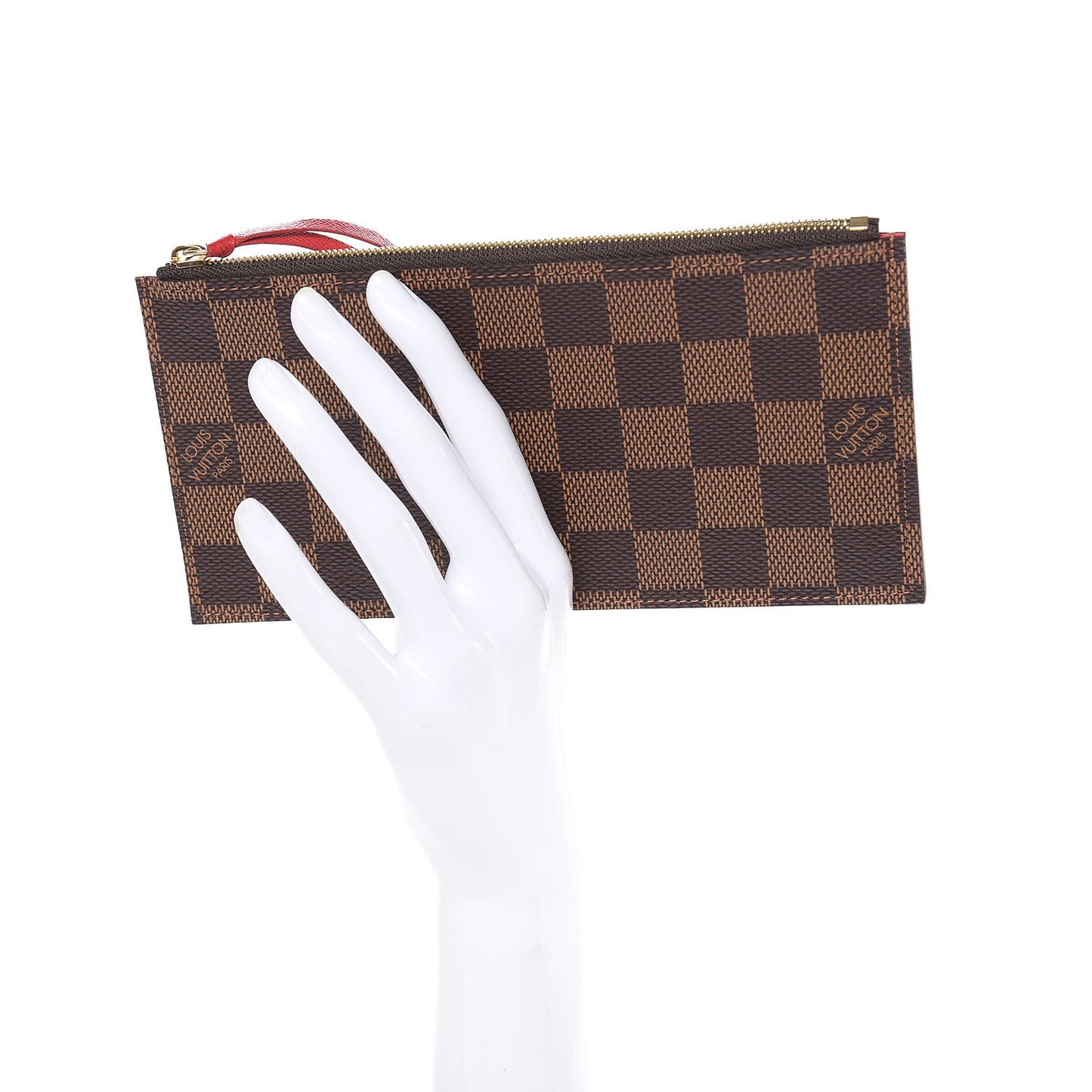 Damier Ebene Felicie Chain Wallet Zippered Insert