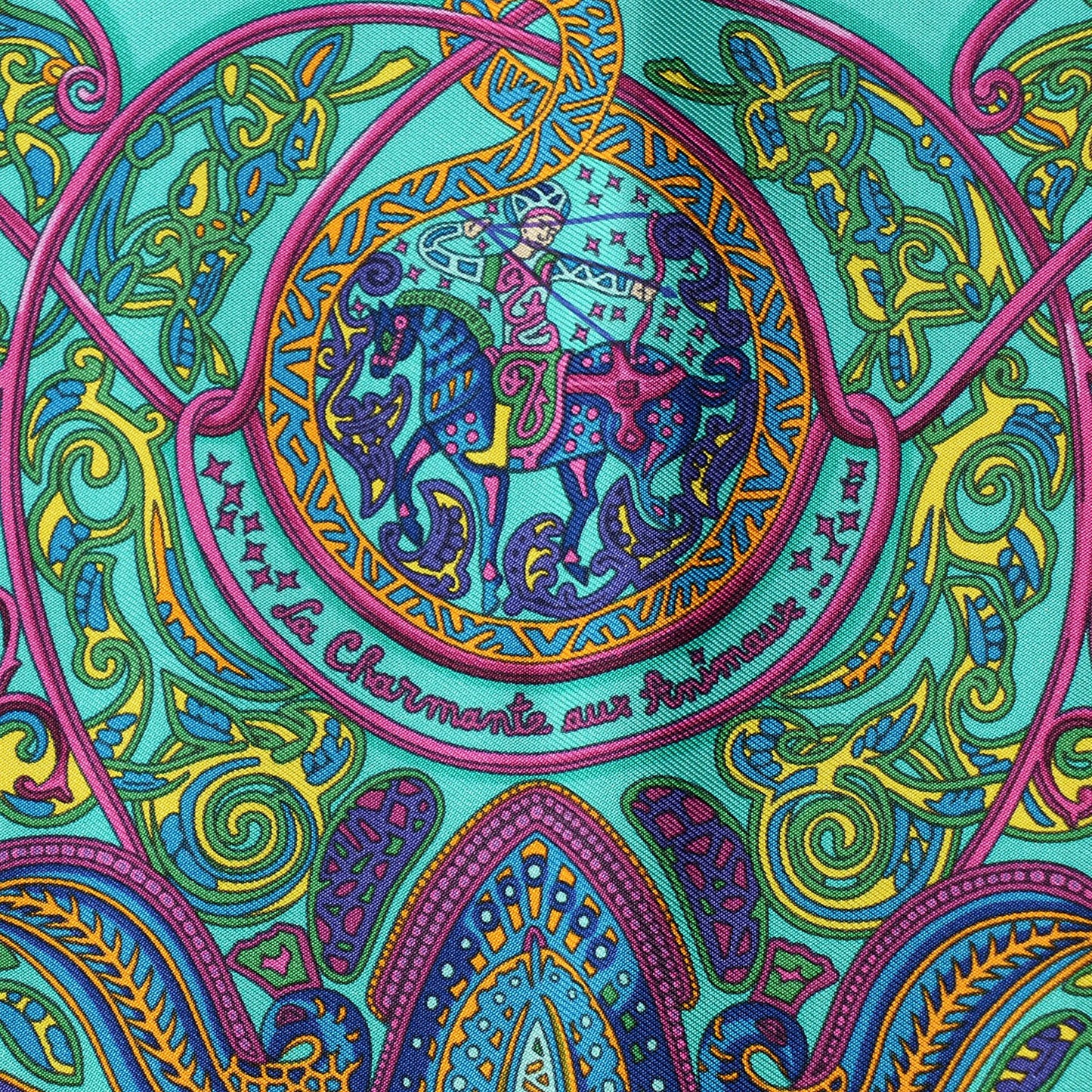 Silk La Charmante Aux Animaux Pocket Square