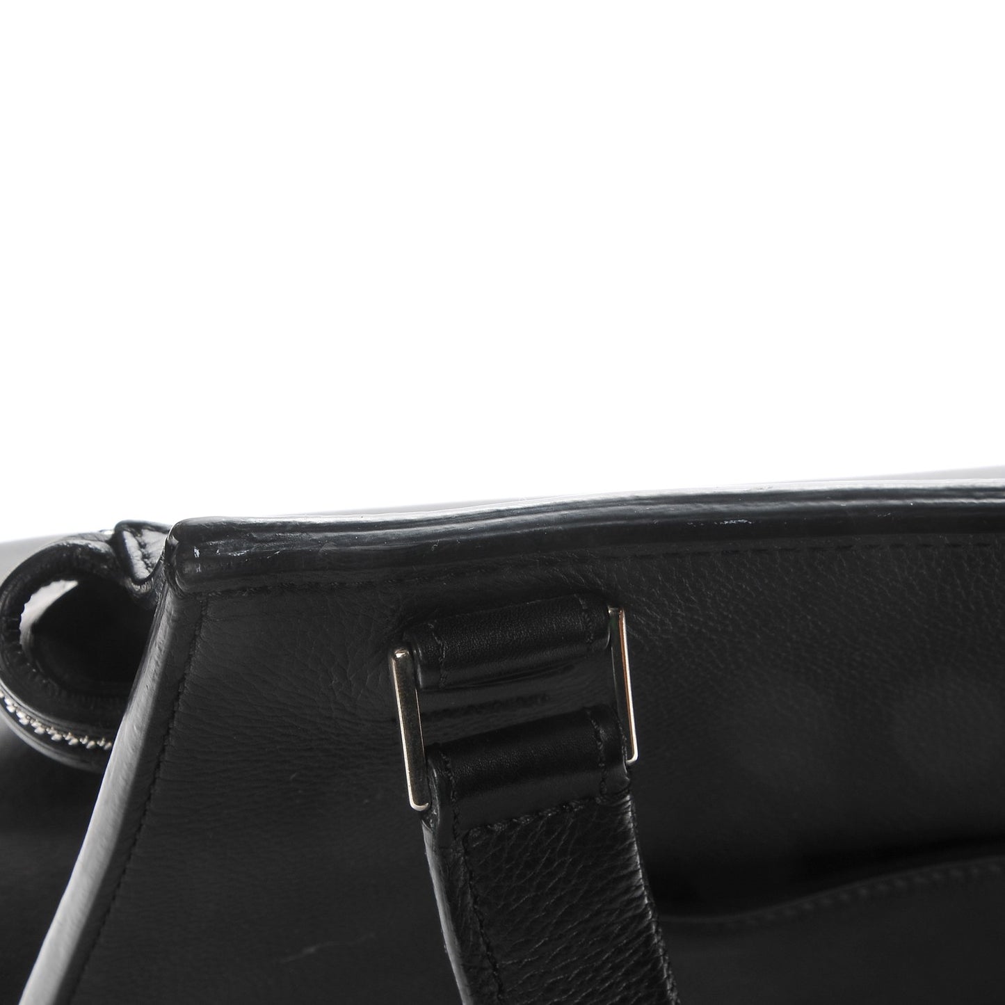 Supple Calfskin Medium Edge Shoulder Bag Black