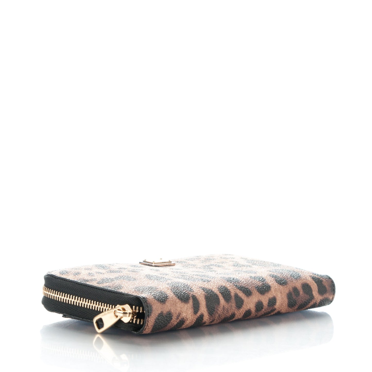 Dauphine Leopard Print Zip Around Wallet