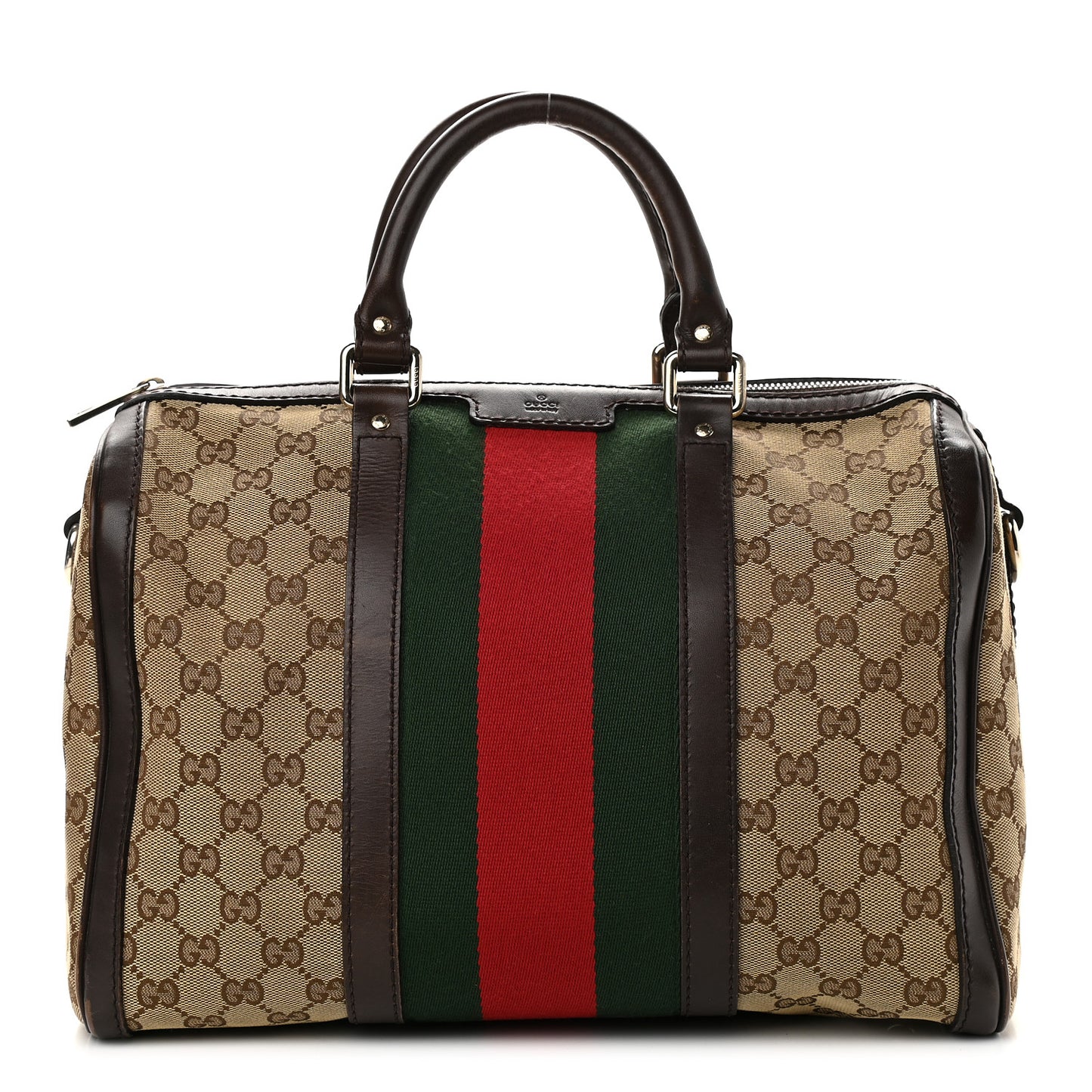 Monogram Vintage Web Medium Boston Dark Brown