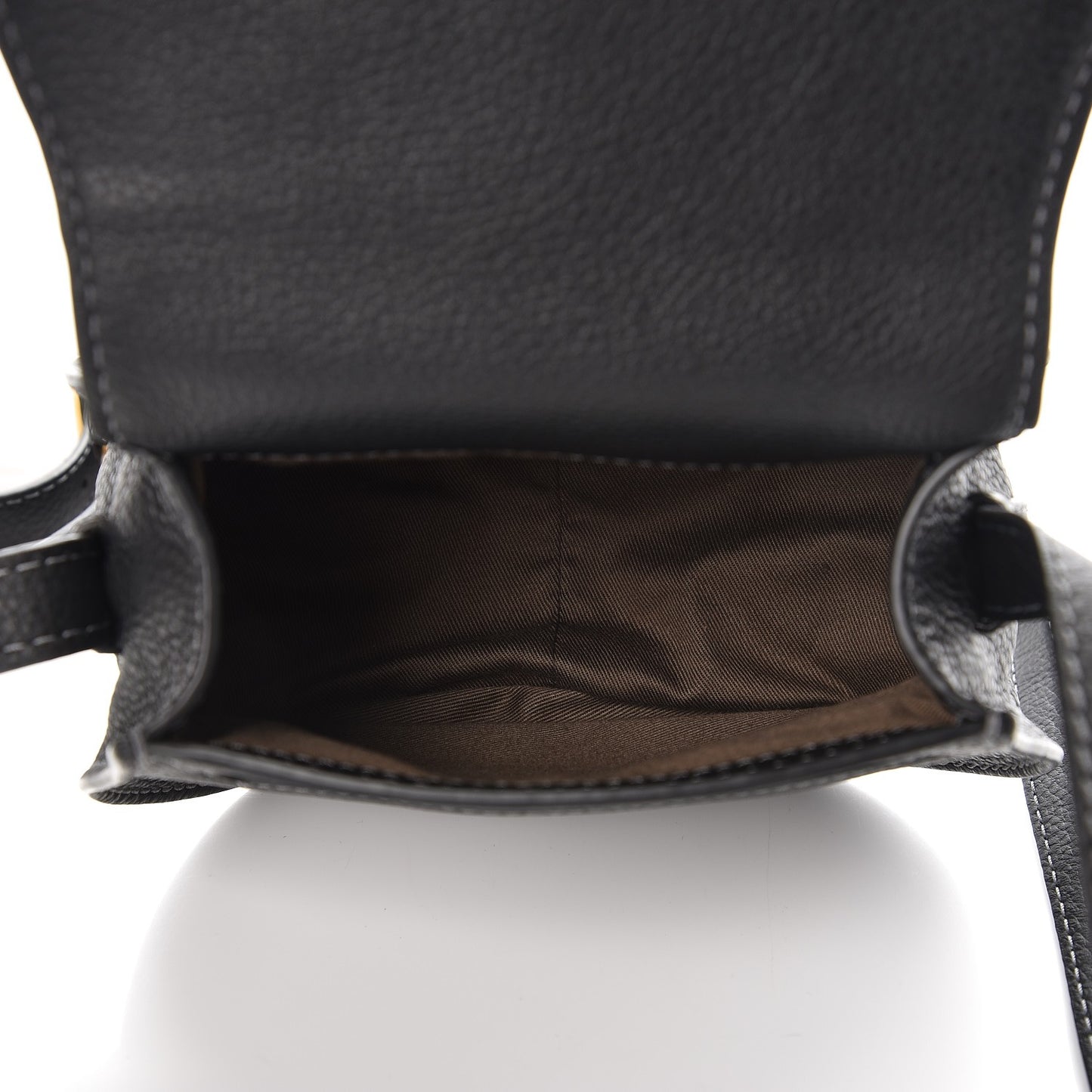Calfskin Mini Marcie Round Crossbody Bag Black