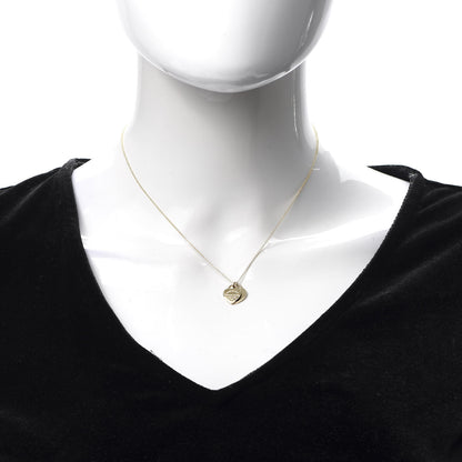 Tiffany 18K Yellow Gold Return to Mini Double Heart Tag Pendant Necklace 2 of 6