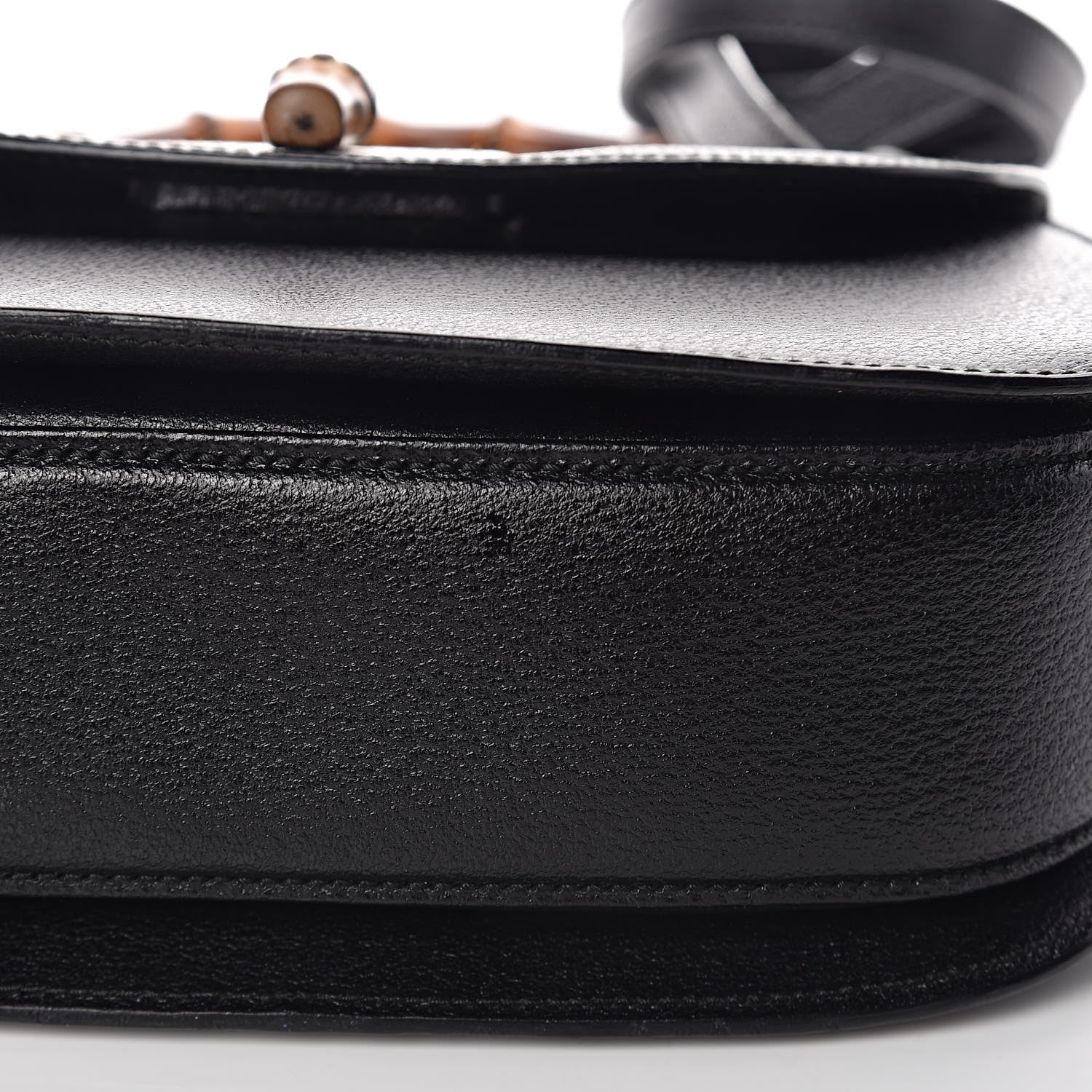 Gucci Calfskin Bamboo Top Handle Bag Black 10 of 13