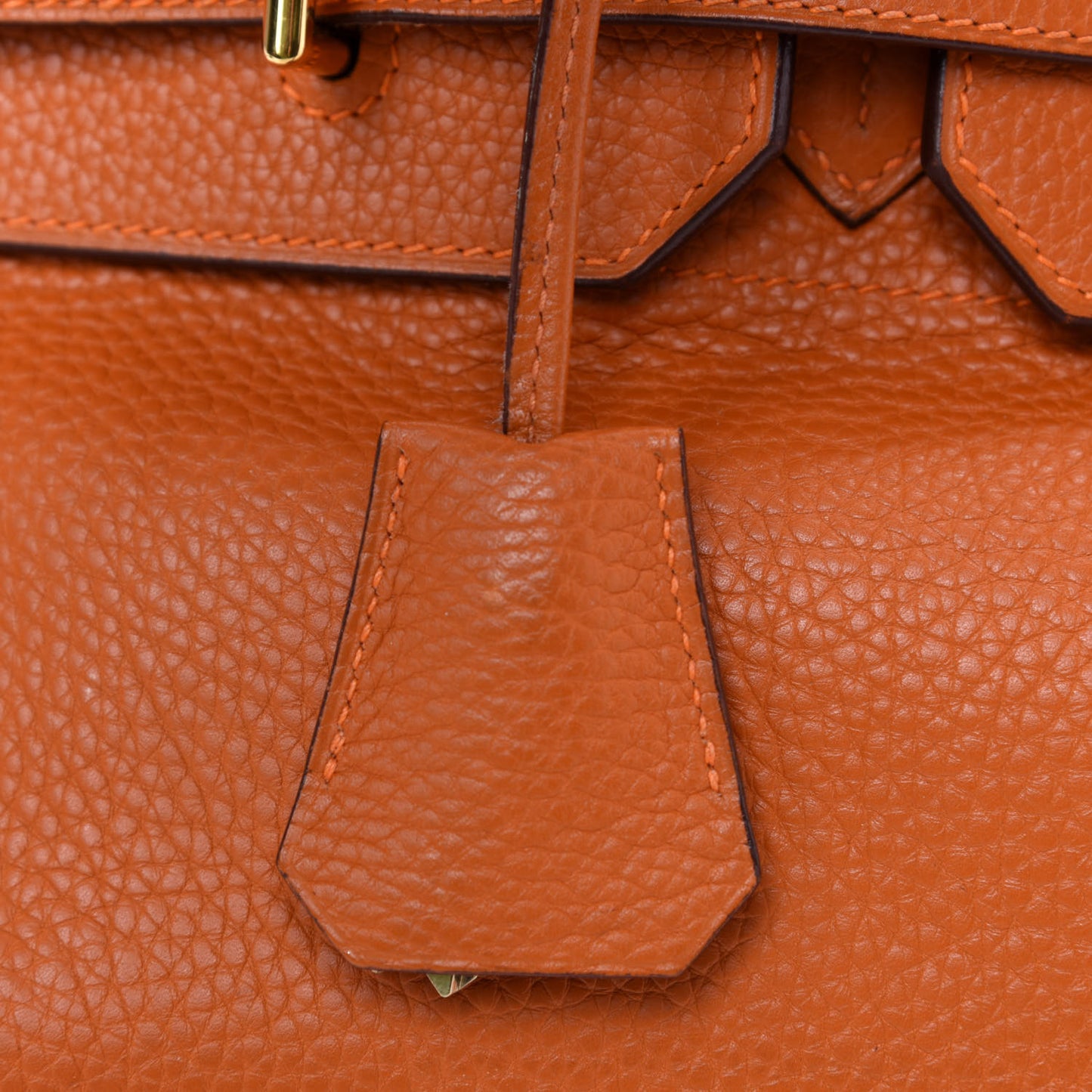 Taurillon Clemence JPG Birkin 42 Orange