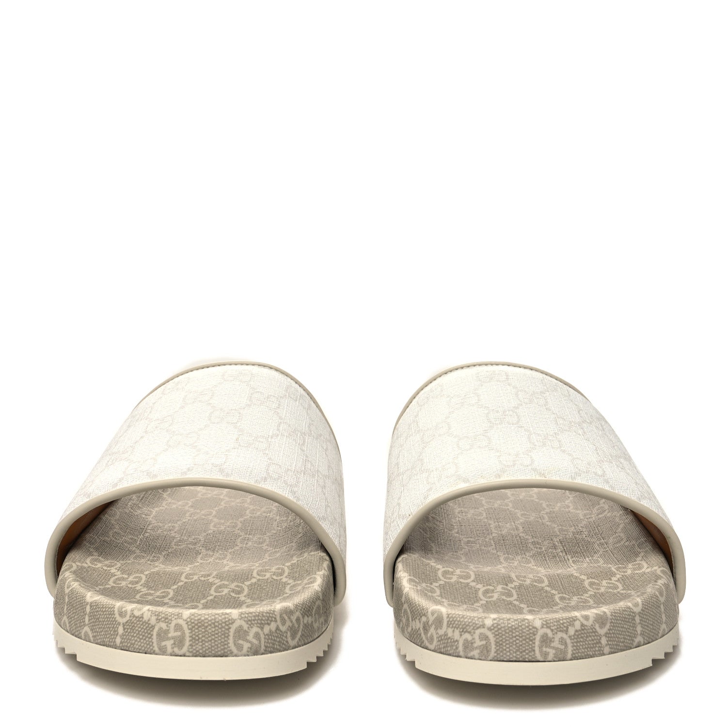 Gucci GG Supreme Monogram Demetra Mens Slide Sandals 12 White Mystic White 2 of 8