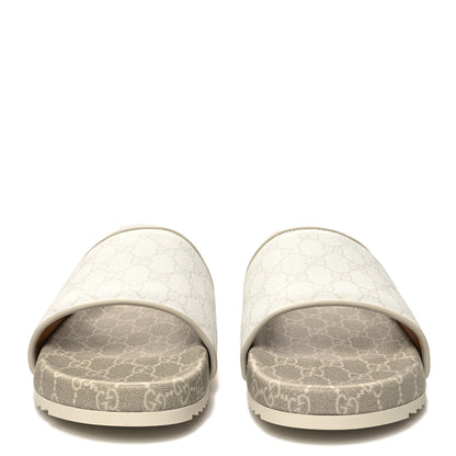 Gucci GG Supreme Monogram Demetra Mens Slide Sandals 12 White Mystic White 2 of 8