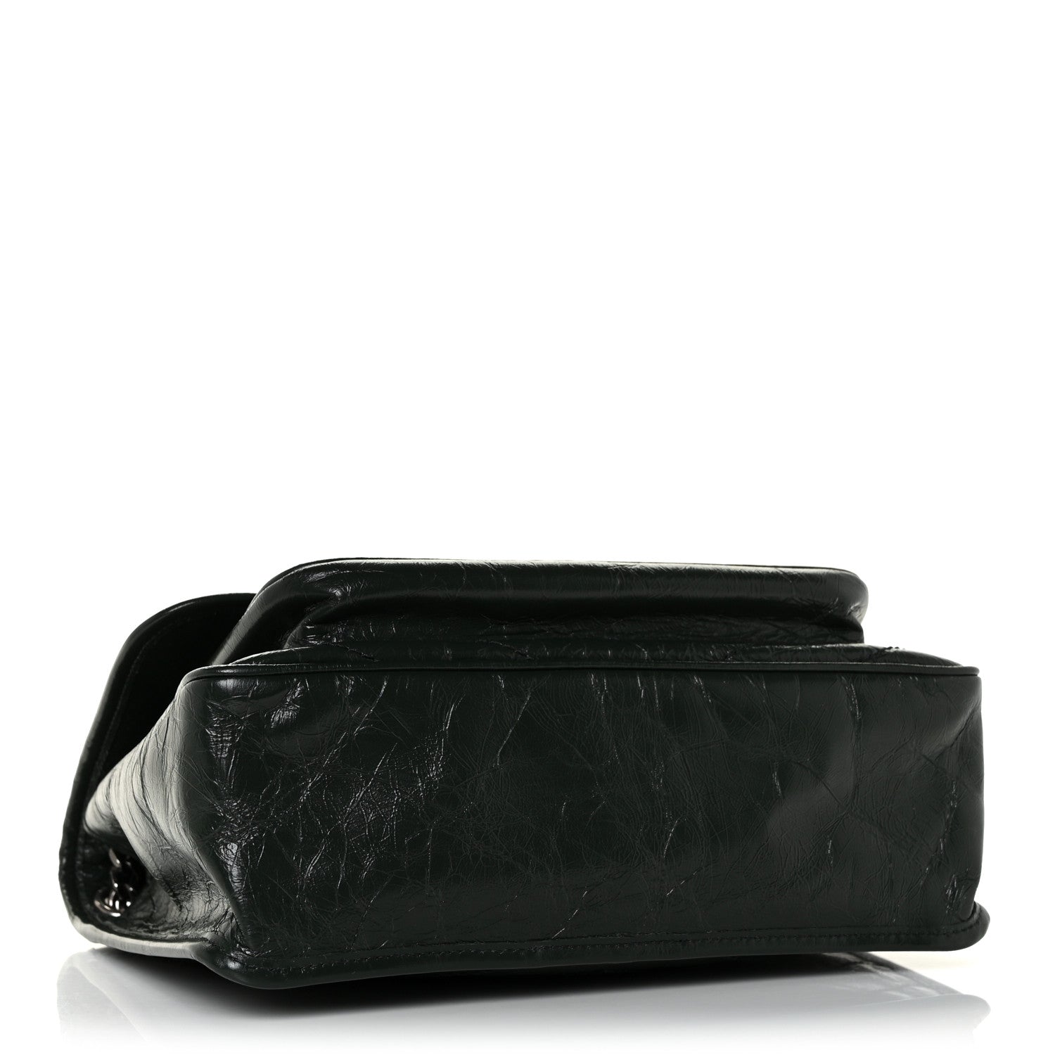 Saint Laurent Crinkled Calfskin Matelasse Monogram Medium Niki Chain Satchel Dark Green 4 of 11