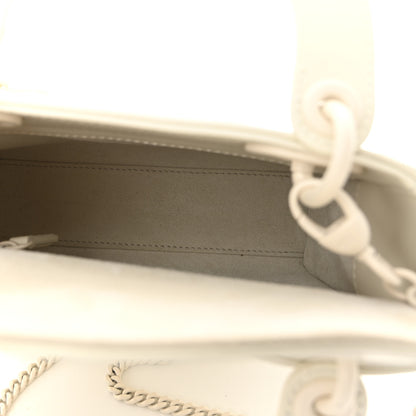 Christian Dior Calfskin Cannage Diamond Mini Lady Dior White 5 of 9