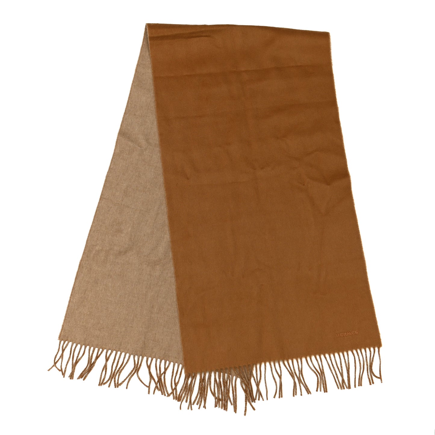 Cashmere Recto Verso Muffler Camel Beige