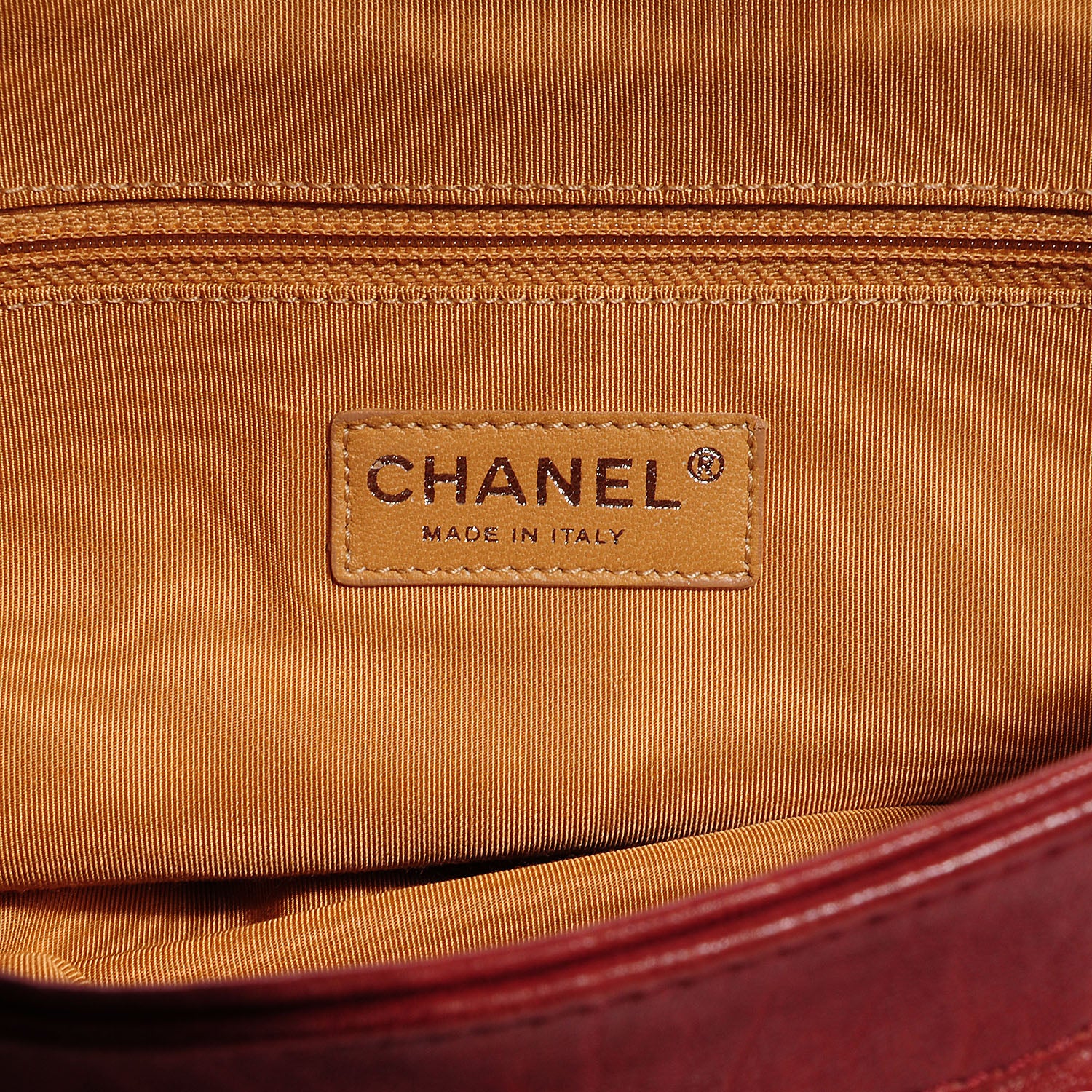 Chanel Washed Lambskin Chain Around Large Messenger Bag Burgundy 6 of 8