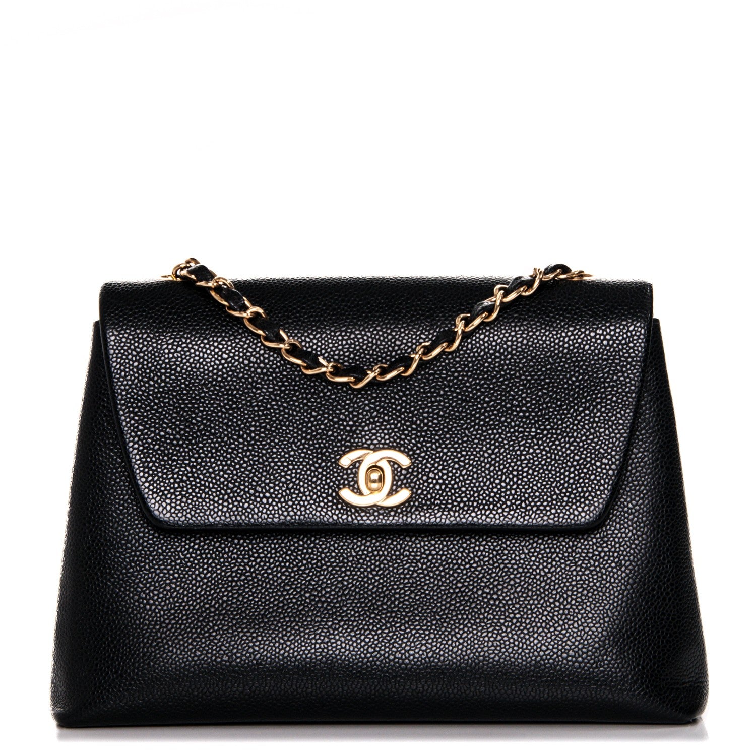 Chanel Caviar Flap Shoulder Bag Black 1 of 8