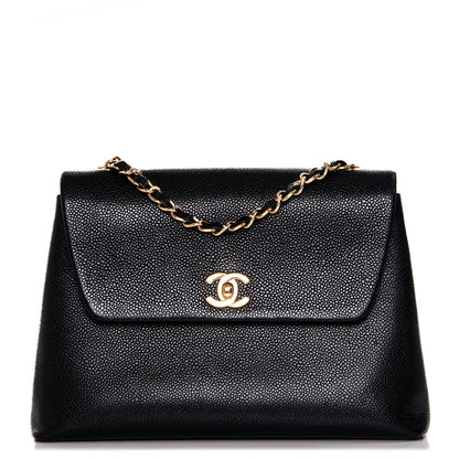 Chanel Caviar Flap Shoulder Bag Black 1 of 8