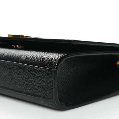 Saint Laurent Grain De Poudre Small Monogram Kate Satchel Black 9 of 9
