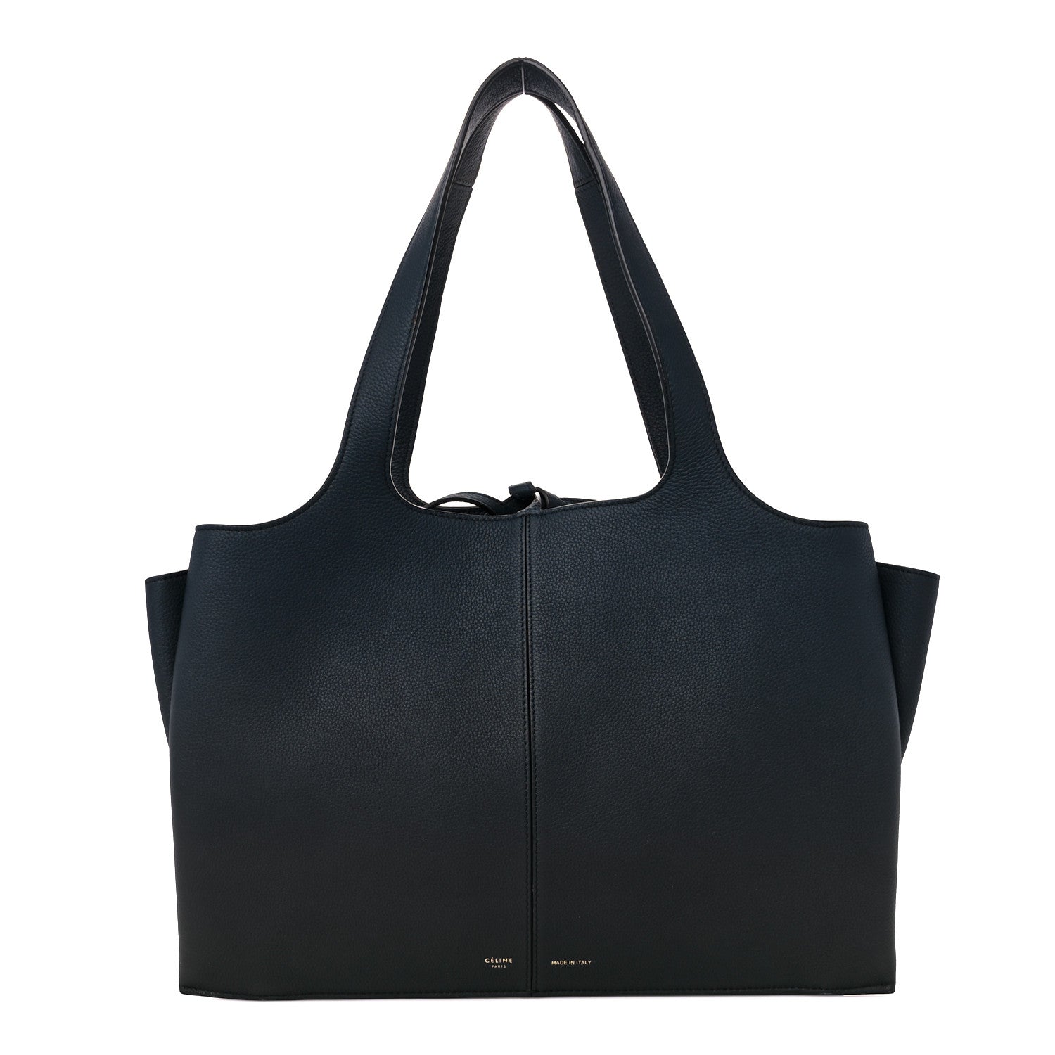 Celine Baby Grained Calfskin Medium Tri-Fold Bag Dark Sea 1 of 13