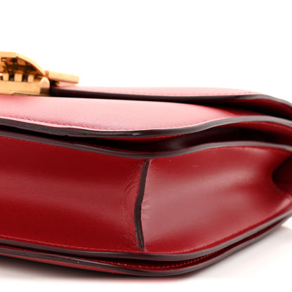 Celine Box Calfskin Medium Classic Box Flap Bag Red 10 of 12