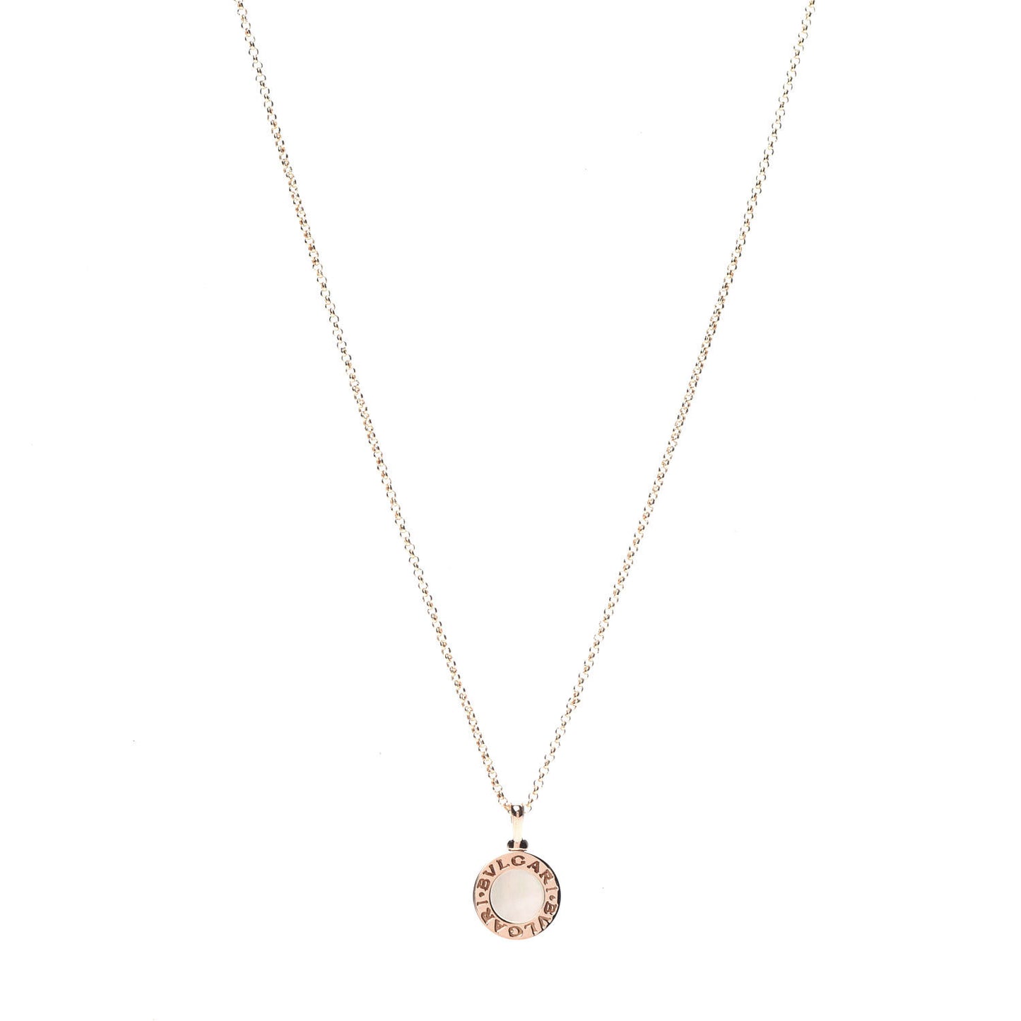 18K Rose Gold Mother of Pearl BVLGARI BVLGARI Pendant Necklace