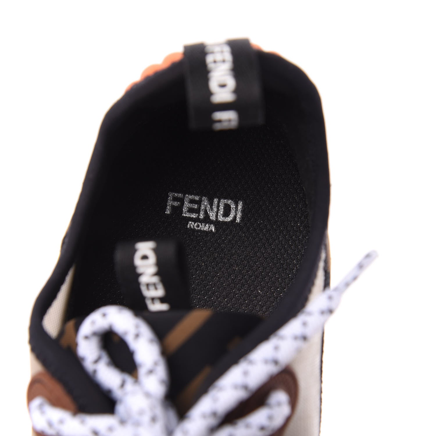 Fendi Technical Mesh Lycra FFreedom Patchwork Sneakers 36.5 Nude Tobacco Black 7 of 10