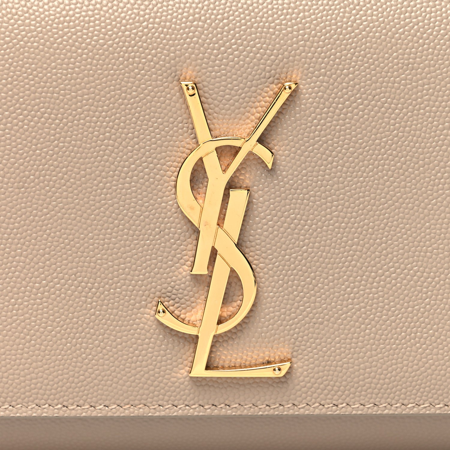 Saint Laurent Grain De Poudre Small Monogram Kate Satchel Dark Beige 14 of 16