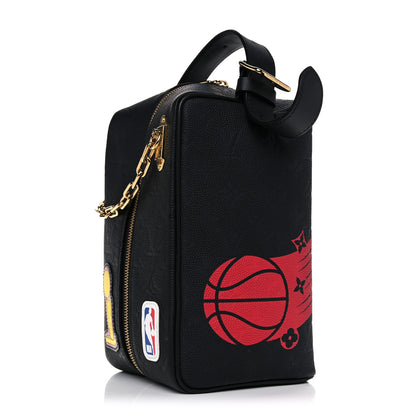 Louis Vuitton X NBA Calfskin Monogram Embossed Cloakroom Dopp Kit Black 3 of 18