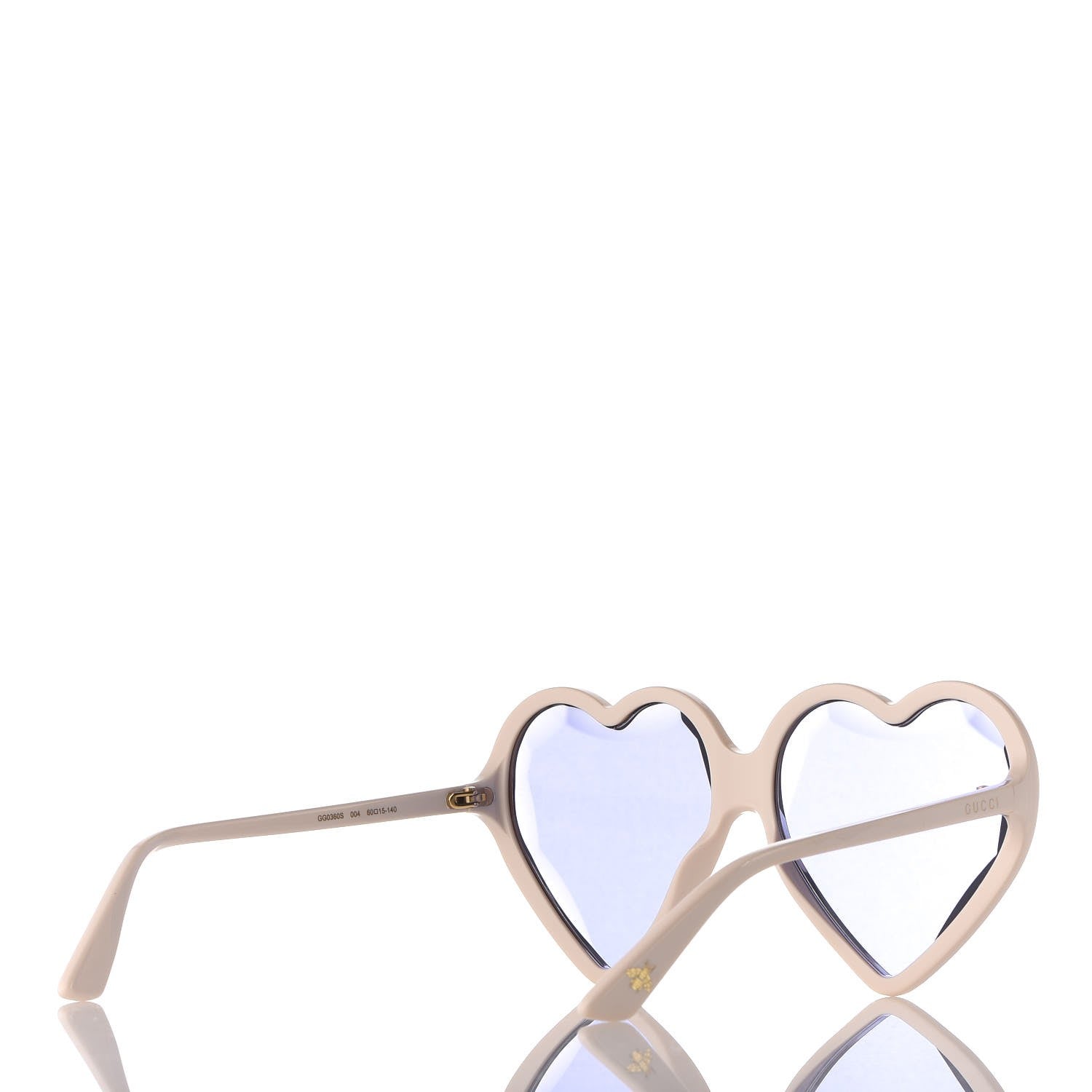 Gucci Hollywood Forever Heart Sunglasses GG0360S White 4 of 7