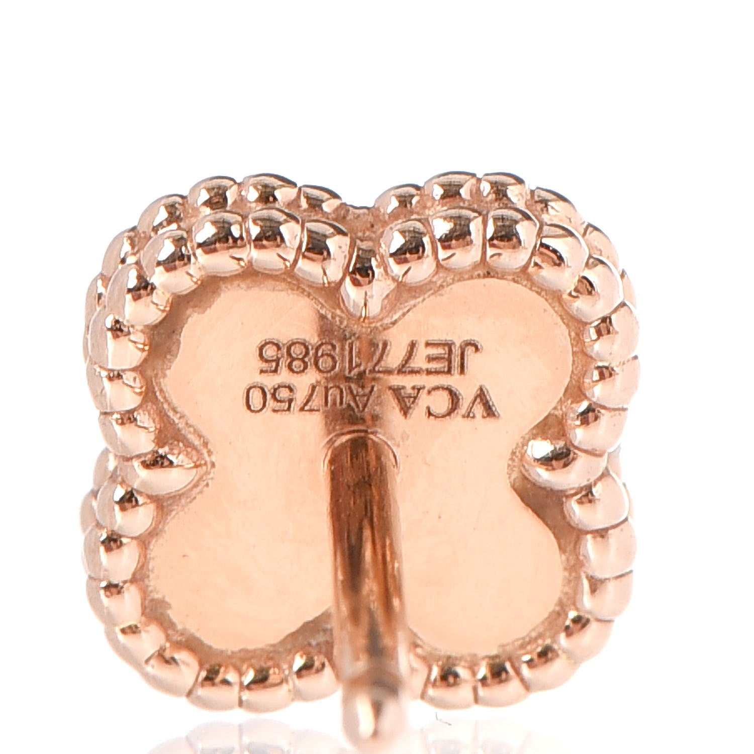 Van Cleef & Arpels 18K Rose Gold Sweet Alhambra Earrings 5 of 7