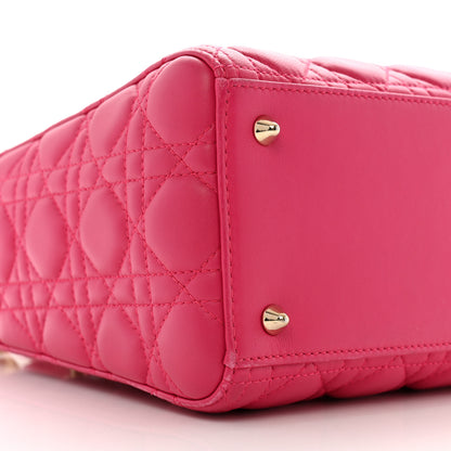 Christian Dior Lambskin Cannage Medium Lady Dior Fuchsia 9 of 14