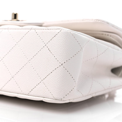 Chanel Caviar Quilted Small Double Flap White 9 of 9