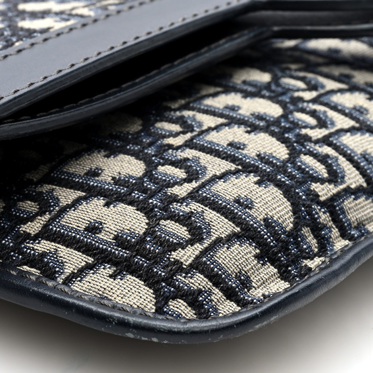 Oblique Fold Over Clutch Blue