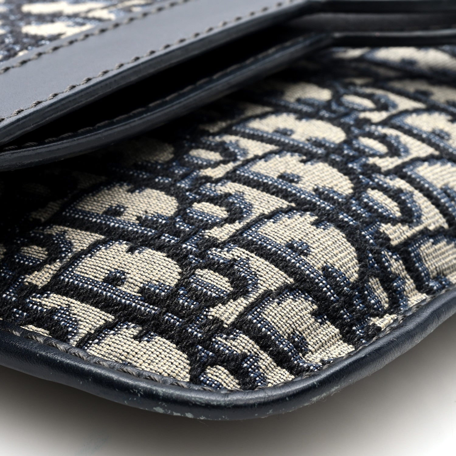 Christian Dior Oblique Fold Over Clutch Blue 8 of 10