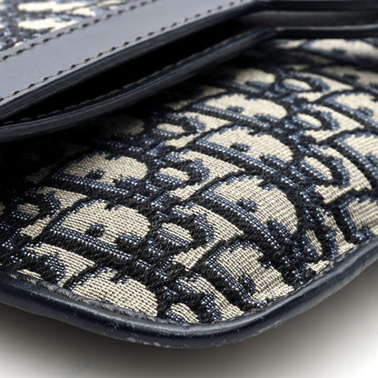 Christian Dior Oblique Fold Over Clutch Blue 8 of 10