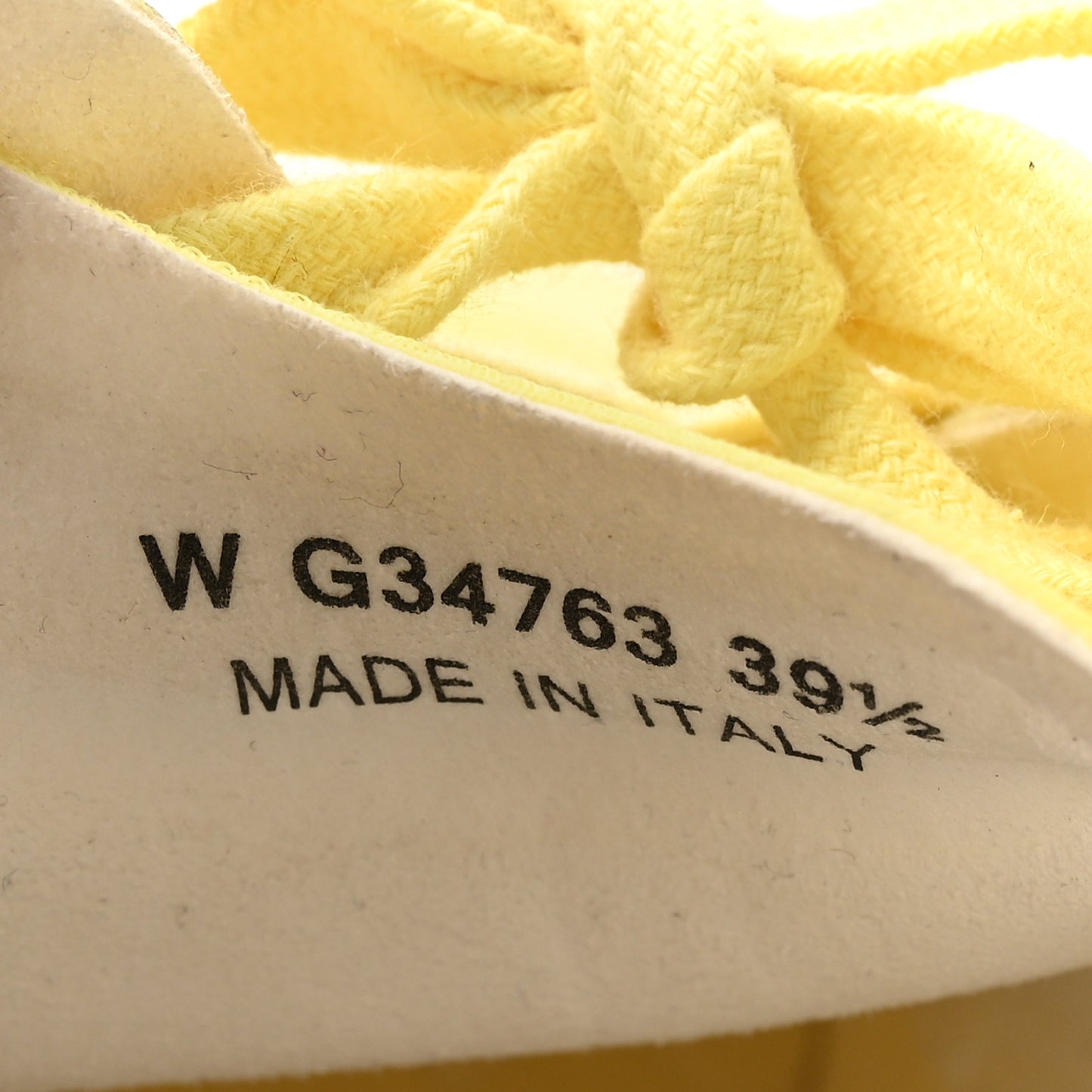 Calfskin Mesh Lycra Logo Sneakers 39.5 Yellow