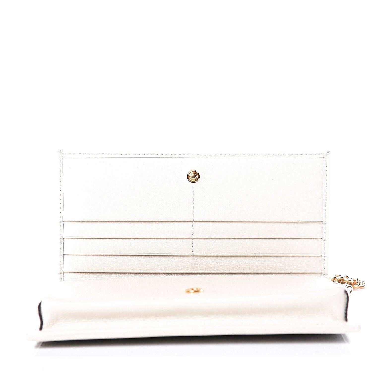 Gucci GG Supreme Monogram Azalea Calfskin Horsebit 1955 Wallet On Chain Beige Ebony Mystic White 5 of 10