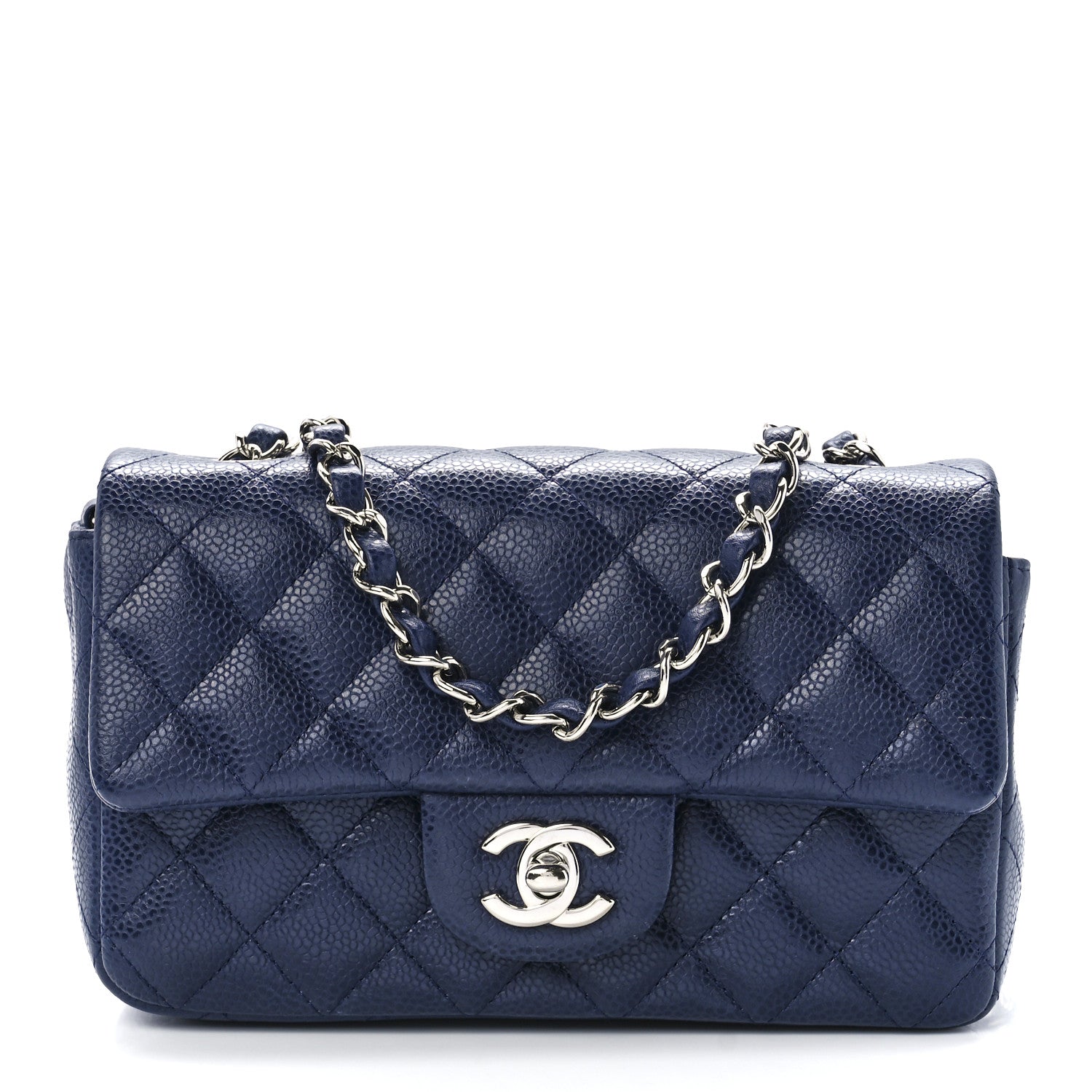 Chanel Caviar Quilted Mini Rectangular Flap Navy 1 of 12