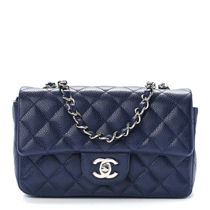 Chanel Caviar Quilted Mini Rectangular Flap Navy 1 of 12