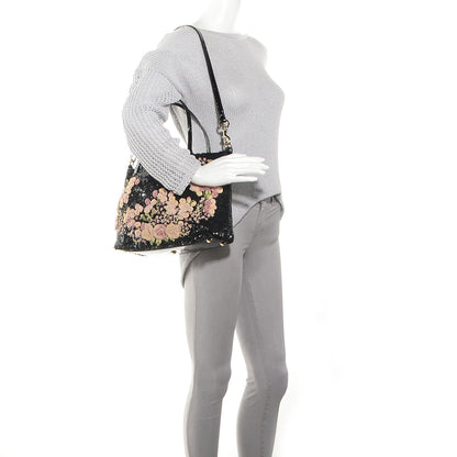Valentino Garavani Rose Chiffon and Sequin Medium Glam Tote 2 of 8