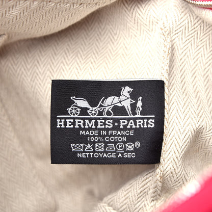Hermes Canvas Small Bride-A-Brac Pouch Hibiscus 6 of 9