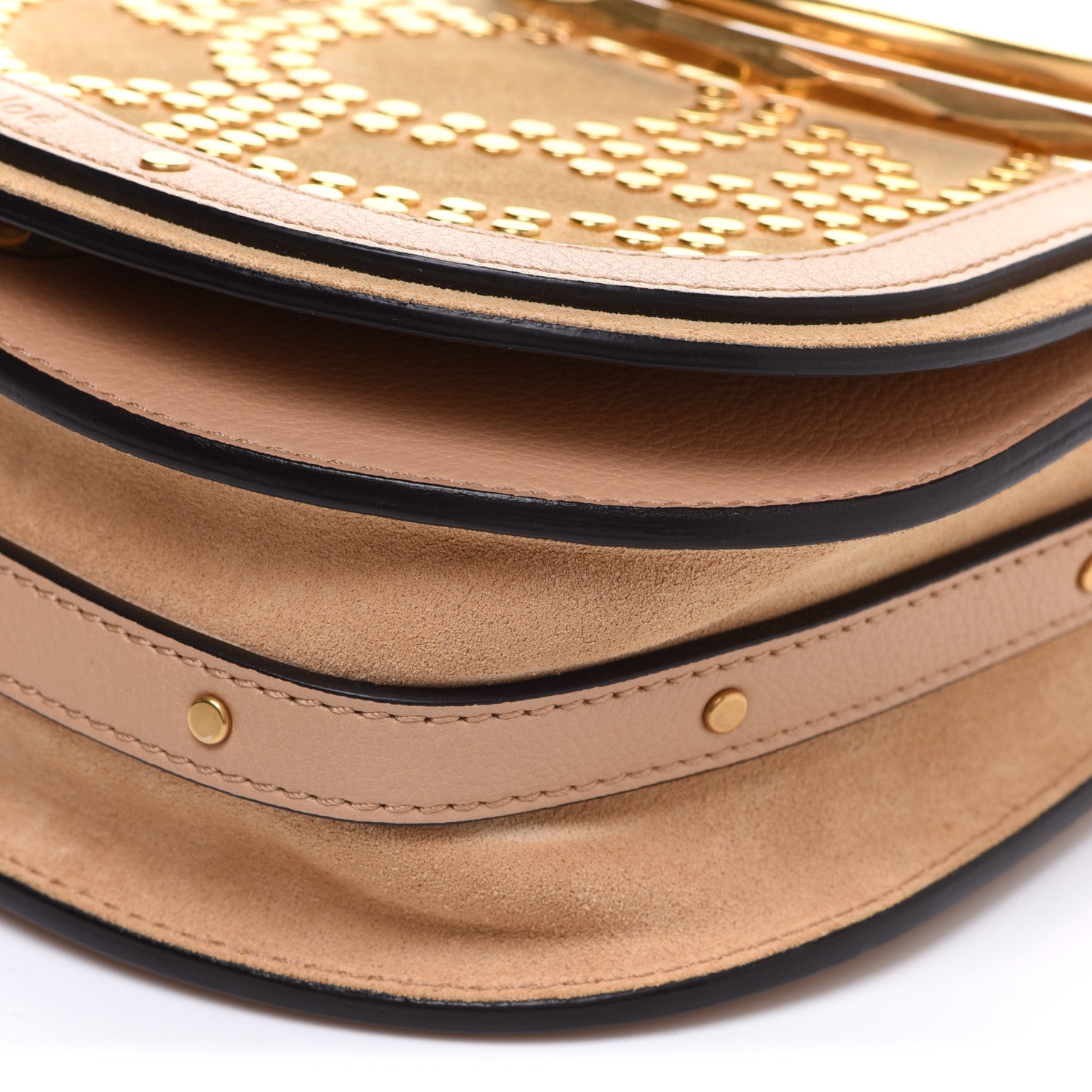 Chloe Calfskin Suede Small Constellation Studs Nile Bracelet Bag Blush Nude 9 of 9