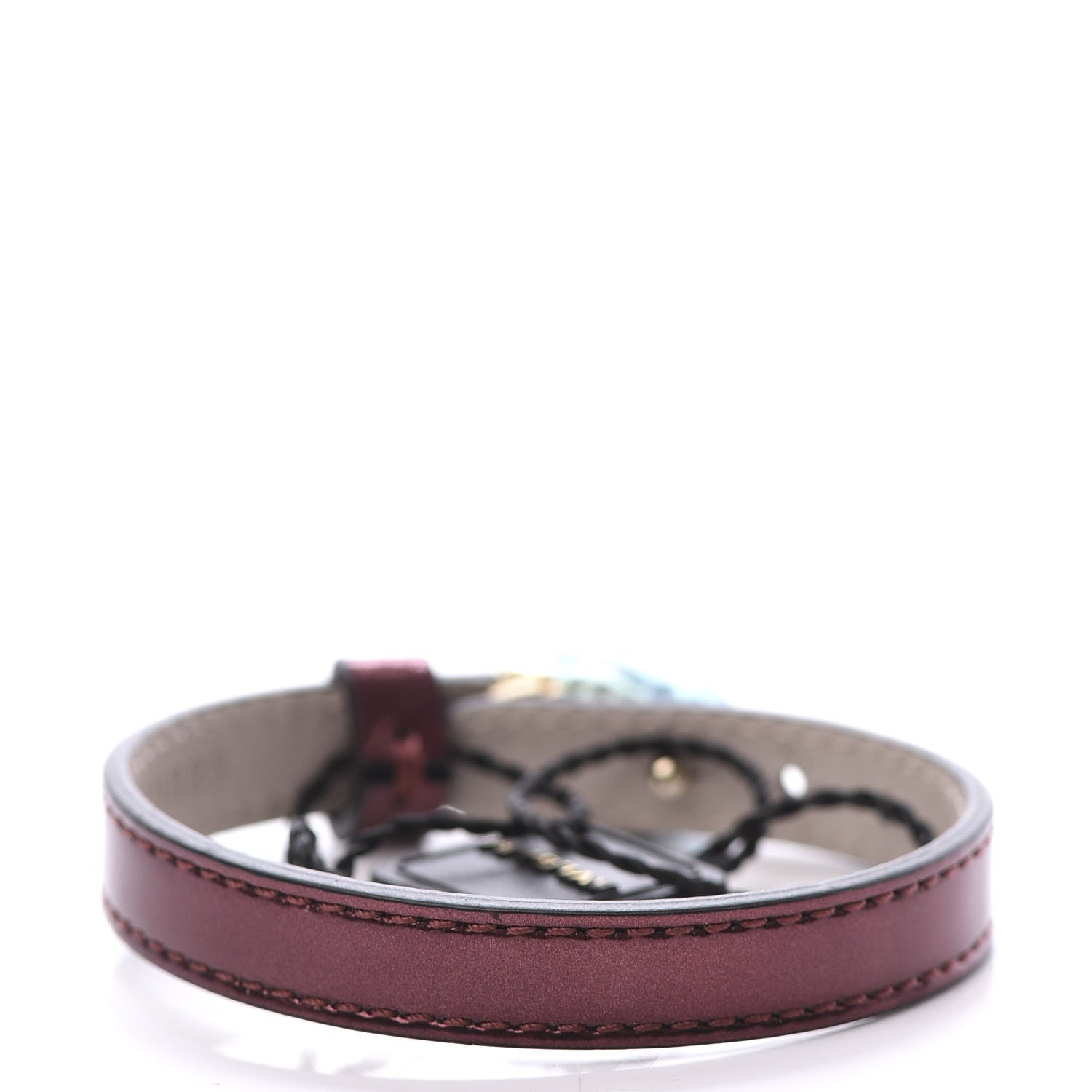 Bulgari Metallic Calfskin Serpenti Forever Bracelet Ruby Wine 2 of 5