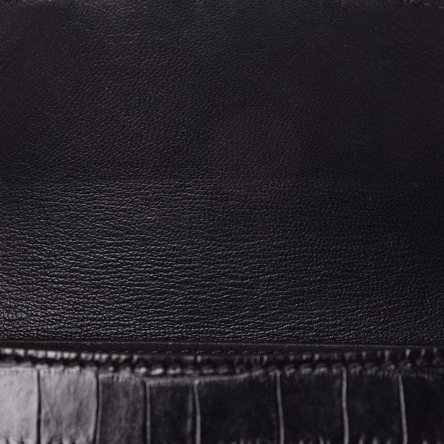 Calfskin Crocodile Embossed Mini Nobile Shoulder Bag Black