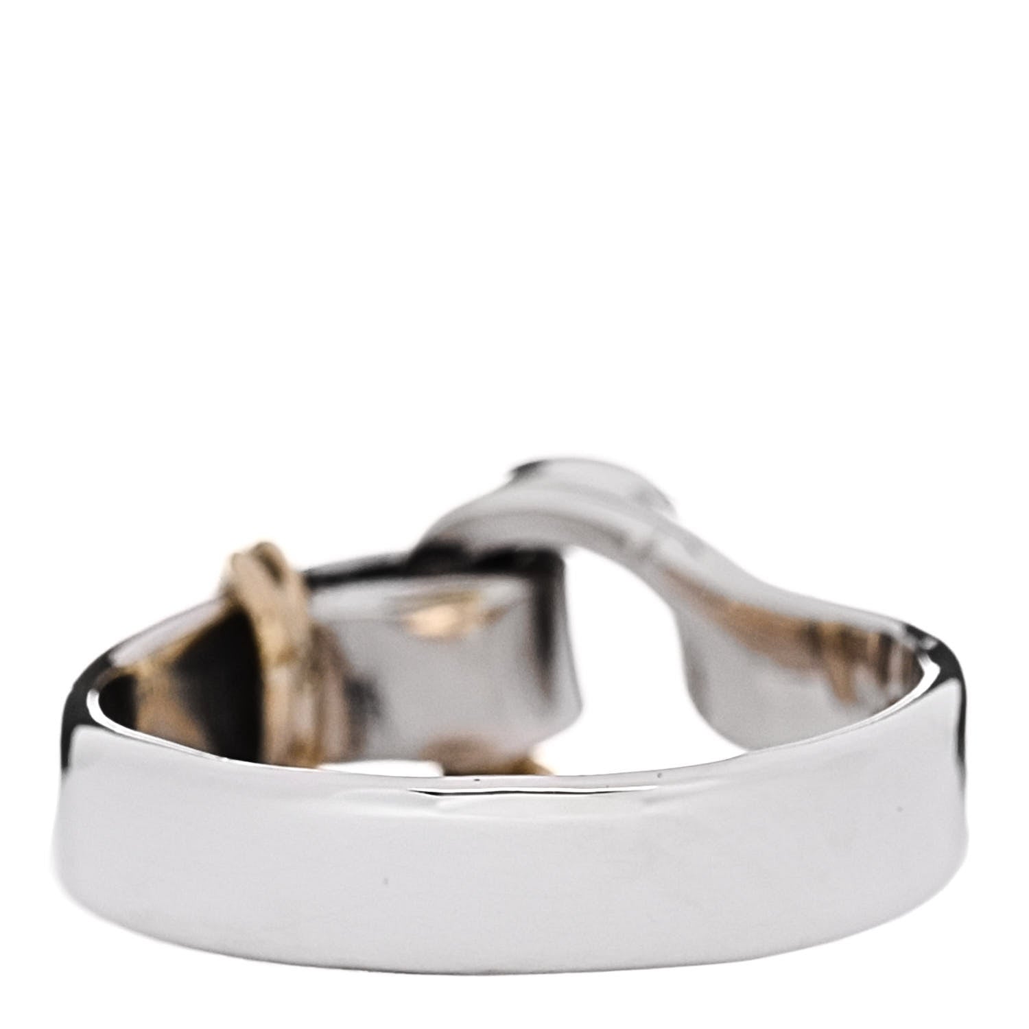 Tiffany Sterling Silver 18K Yellow Gold Hook Ring 54 6.75 3 of 4