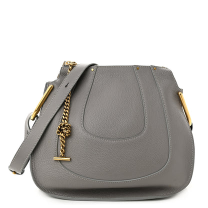 Chloe Grained Calfskin Small Hayley Hobo Cashmere Grey 1 of 14