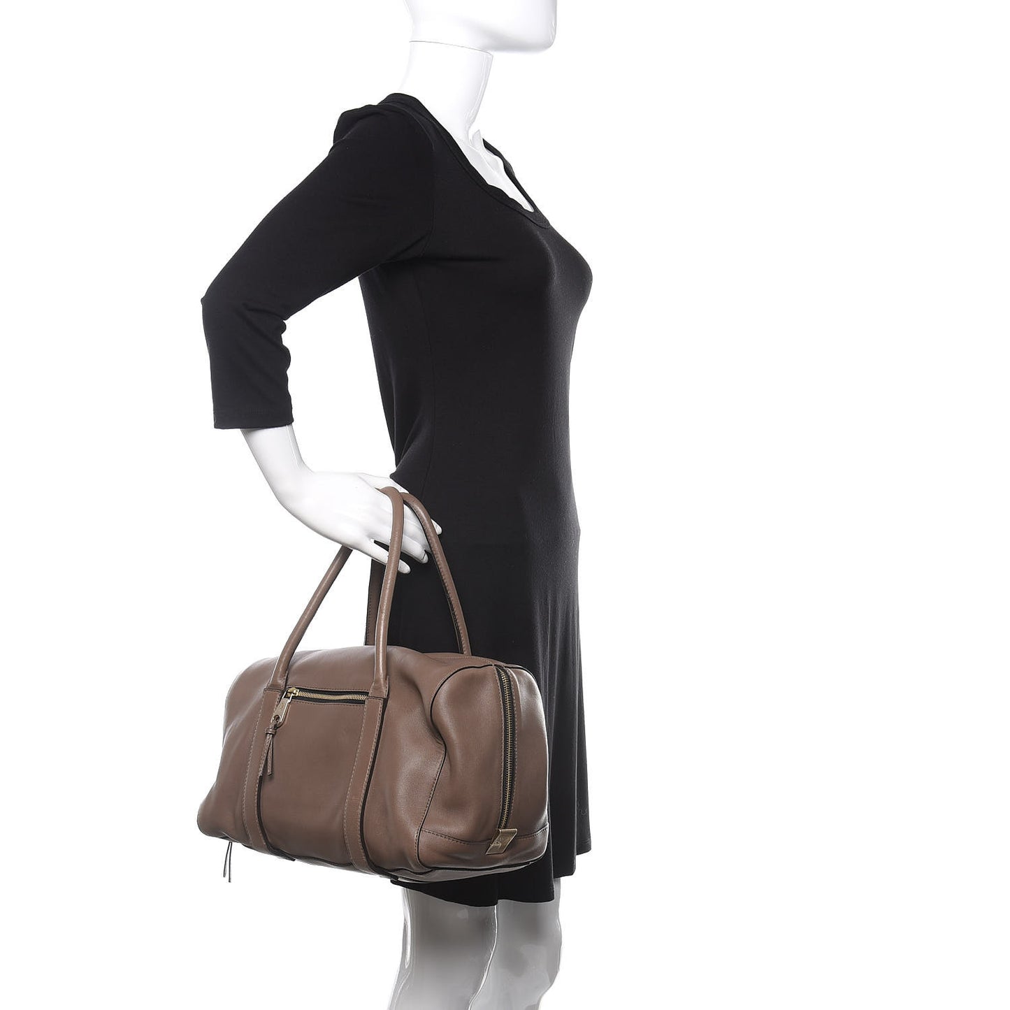 Lambskin Large Madeleine Duffel Smoke