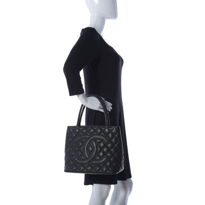 Chanel Caviar Quilted Medallion Tote Black 2 of 10