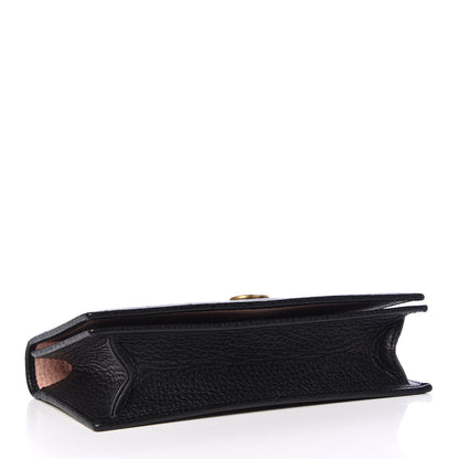 Gucci Calfskin GG Marmont Bow Chain Wallet Black 4 of 10